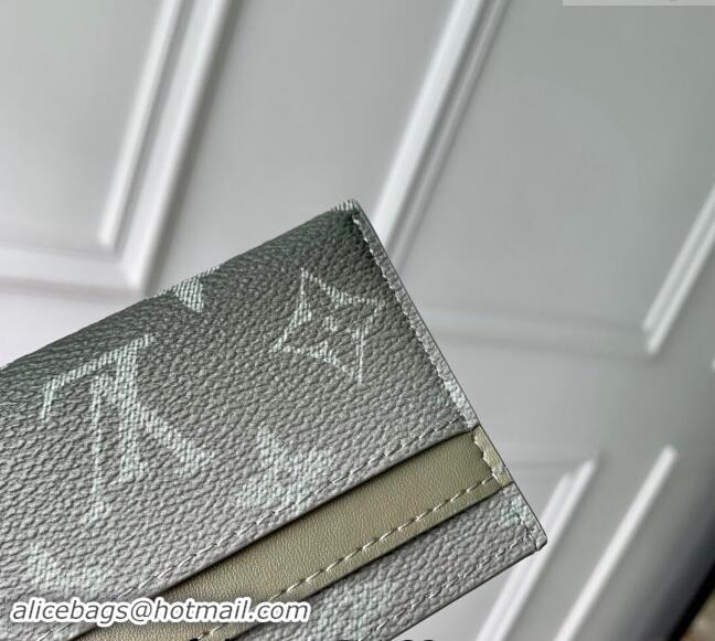 Top Grade Louis Vuitton Double Card Holder Wallet in Khaki Green Monogram Gradieant Canvas M11550 2024