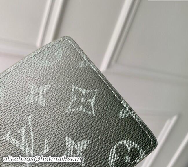 Pretty Style Louis Vuitton Multiple Wallet in Khaki Green Monogram Gradient Canvas M11547 2024