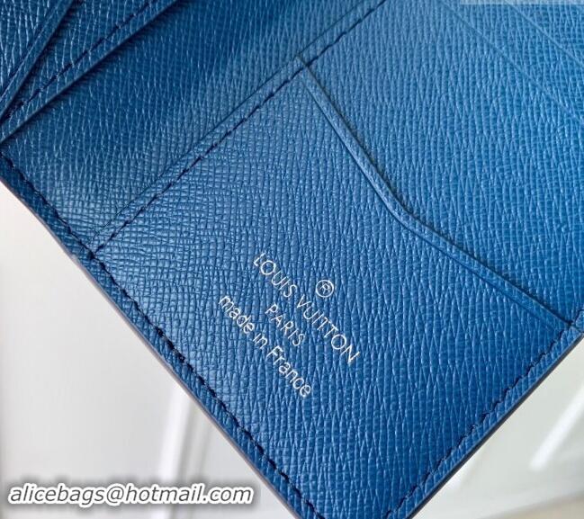 Well Crafted Louis Vuitton Pocket Organizer Wallet in Navy Blue Monogram Gradient Canvas M11548 2024