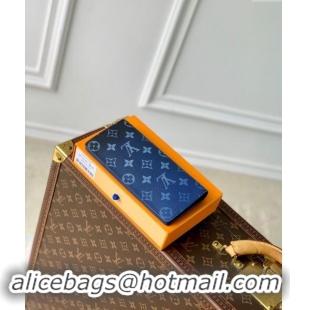 Top Design Louis Vuitton Brazza Wallet in Navy Blue Monogram Gradient Canvas M11546 2024