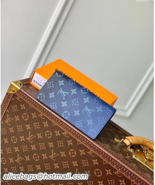 Top Design Louis Vuitton Brazza Wallet in Navy Blue Monogram Gradient Canvas M11546 2024