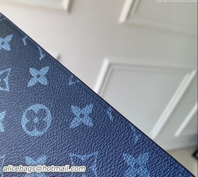 Top Design Louis Vuitton Brazza Wallet in Navy Blue Monogram Gradient Canvas M11546 2024