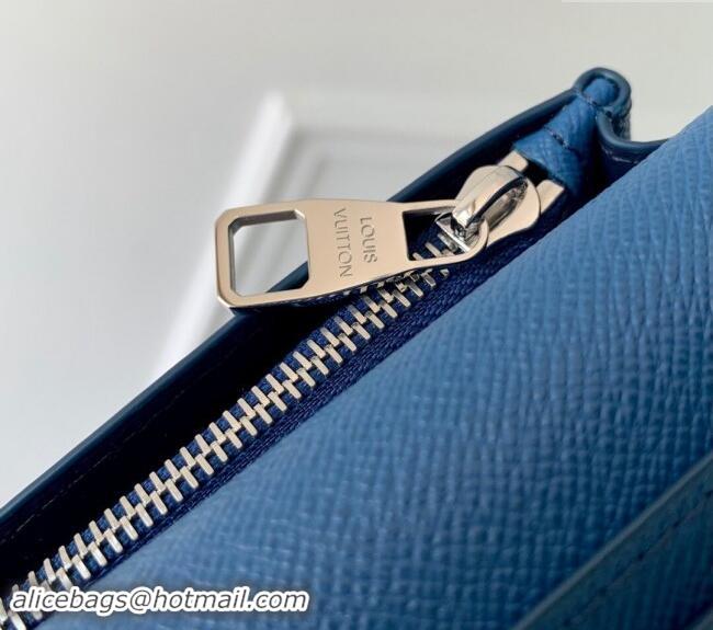 Top Design Louis Vuitton Brazza Wallet in Navy Blue Monogram Gradient Canvas M11546 2024