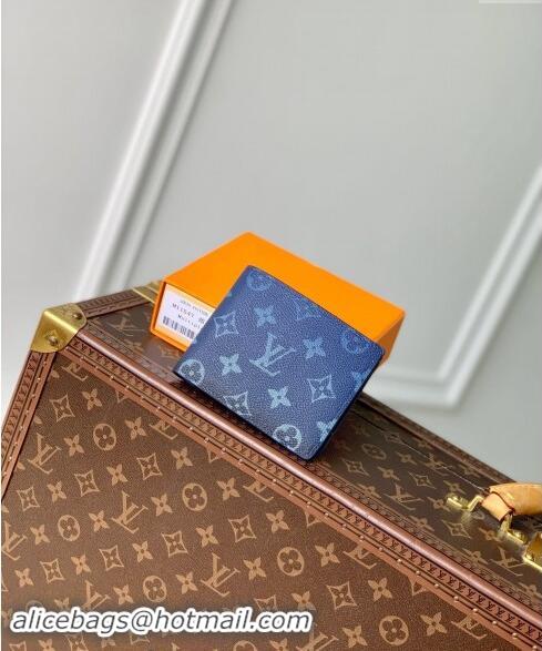 Most Popular Louis Vuitton Multiple Wallet in Navy Blue Monogram Gradient Canvas M11547 2024