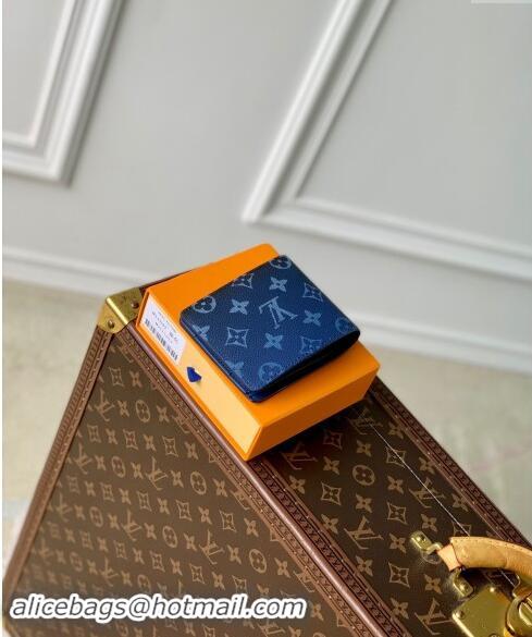 Most Popular Louis Vuitton Multiple Wallet in Navy Blue Monogram Gradient Canvas M11547 2024