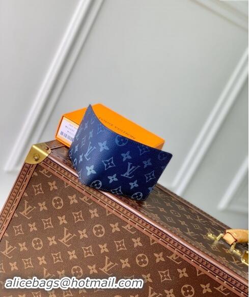 Most Popular Louis Vuitton Multiple Wallet in Navy Blue Monogram Gradient Canvas M11547 2024