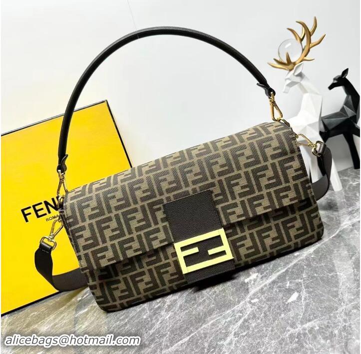 Buy Best Price Fendi Maxi Baguette Bag in FF Fabric FD7613 2024