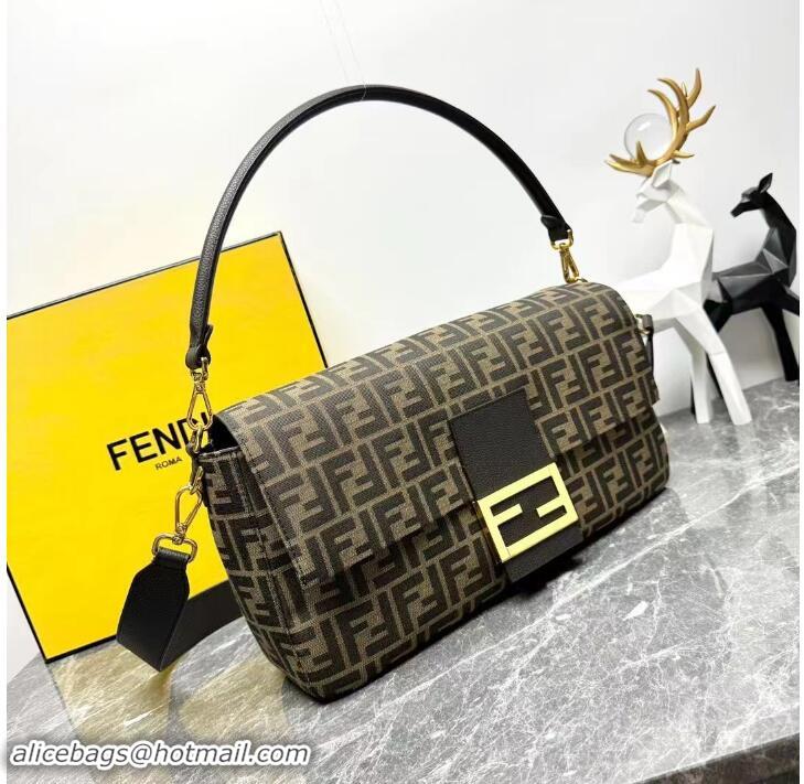 Buy Best Price Fendi Maxi Baguette Bag in FF Fabric FD7613 2024