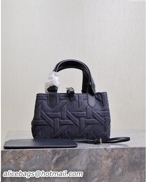 Pretty Style Dior Small Dior Toujours Bag in Blue Graphic Cannage Denim CD2215 2024