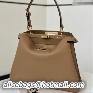 Best Price Fendi Peekaboo Soft Medium Bag in Cappuccino-coloured Leather Bag 80172 Beige 2024 Top