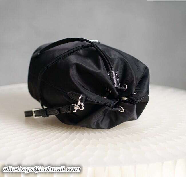 Famous Brand Prada Re-Nylon Pouch Bag 1NE369 Black 2024