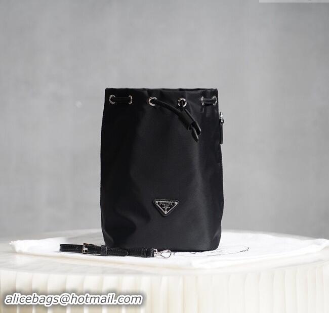 Famous Brand Prada Re-Nylon Pouch Bag 1NE369 Black 2024