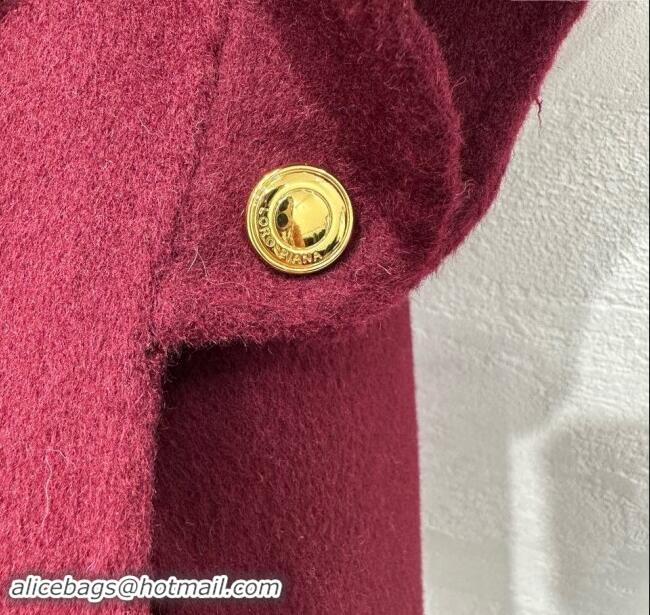 Buy Promotional Loro Piana Cashmere Cape with Sheepskin Belt L101718 Burgundy 2024