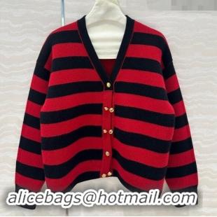 ​Affordable Price Miu Miu Cashmere & Wool Cardigan M101715 Red 2024