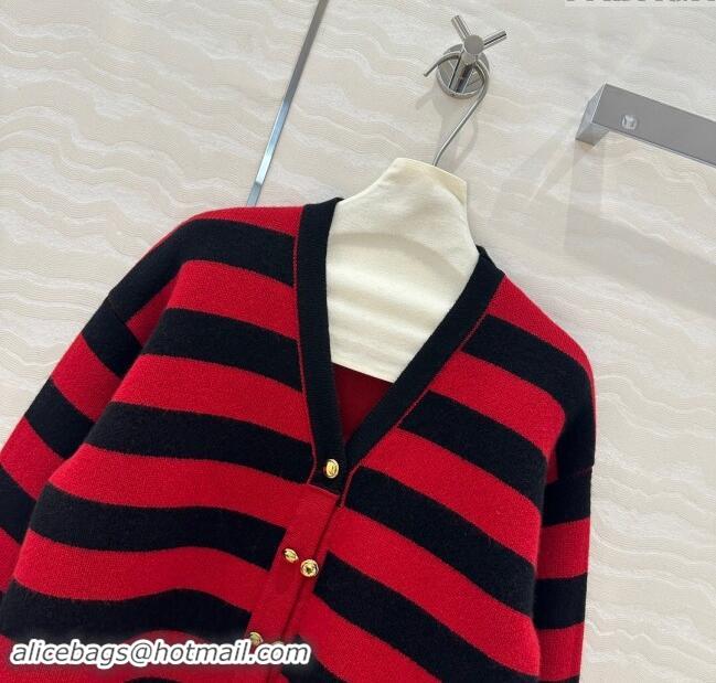 ​Affordable Price Miu Miu Cashmere & Wool Cardigan M101715 Red 2024