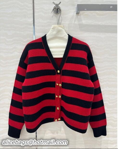 ​Affordable Price Miu Miu Cashmere & Wool Cardigan M101715 Red 2024