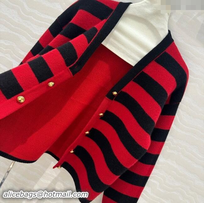 ​Affordable Price Miu Miu Cashmere & Wool Cardigan M101715 Red 2024