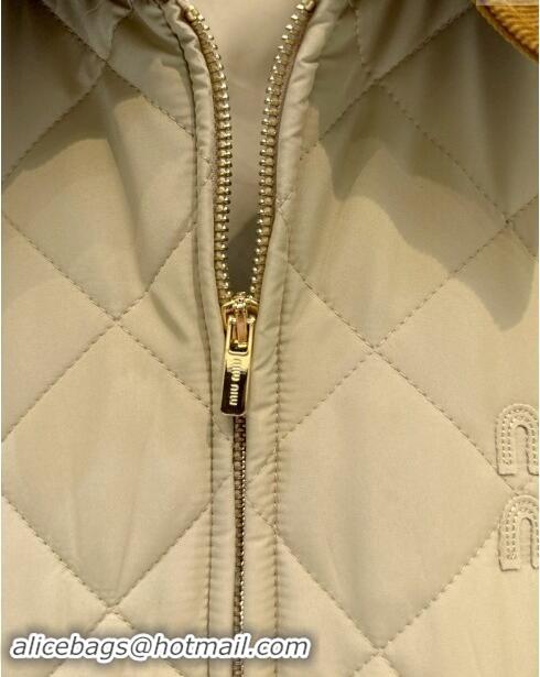 Top Quality Miu Miu Padded Jacket M101720 Brown 2024