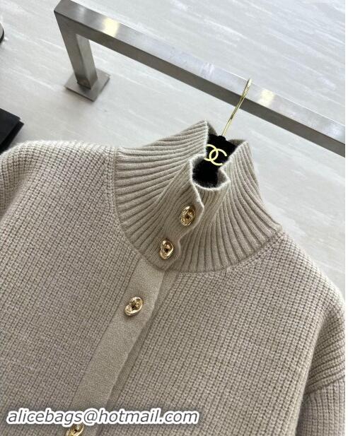 Reasonable Price Bottega Veneta Wool Cardigan BV101745 Beige 2024