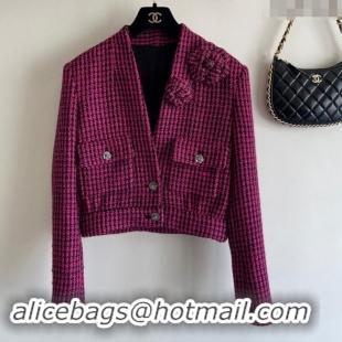 ​Top Grade Chanel Tweed Jacket CH101713 Pink 2024