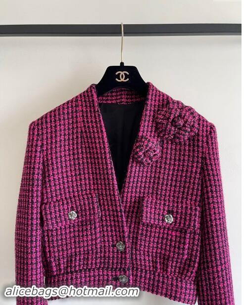 ​Top Grade Chanel Tweed Jacket CH101713 Pink 2024