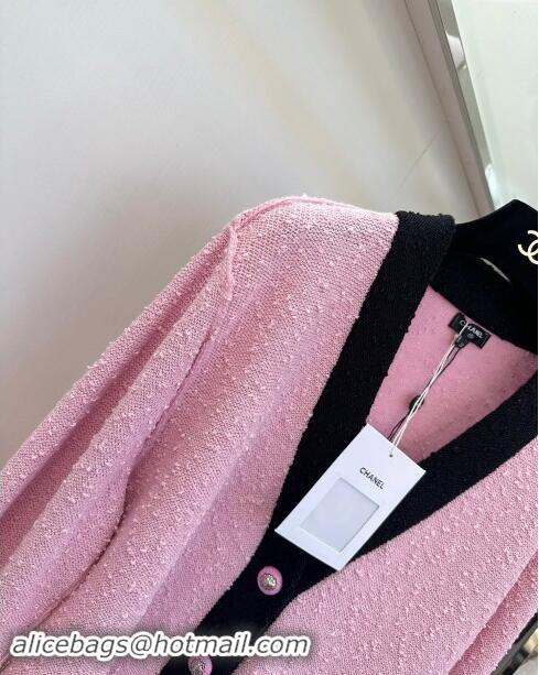 ​Top Design Chanel Wool Cardigan with Belt CH101747 Pink 2024