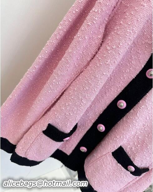 ​Top Design Chanel Wool Cardigan with Belt CH101747 Pink 2024