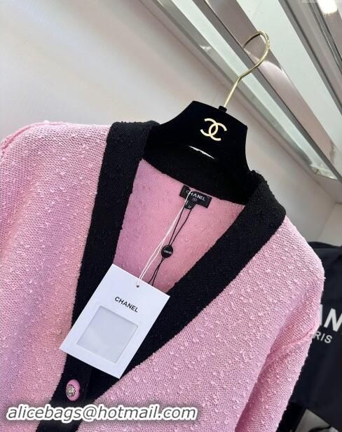 ​Top Design Chanel Wool Cardigan with Belt CH101747 Pink 2024