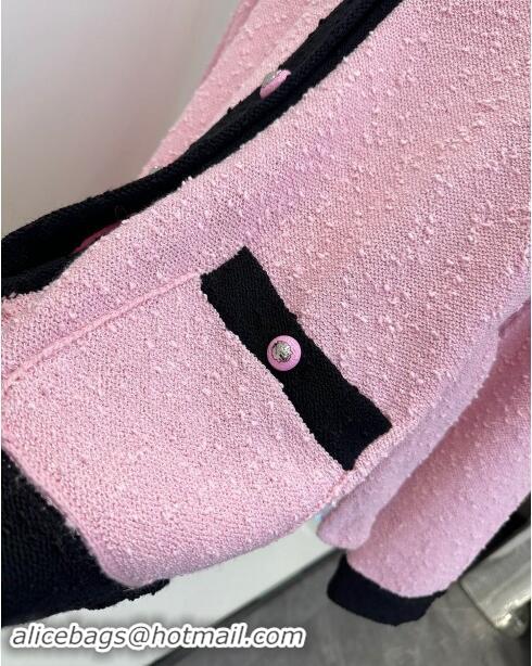 ​Top Design Chanel Wool Cardigan with Belt CH101747 Pink 2024