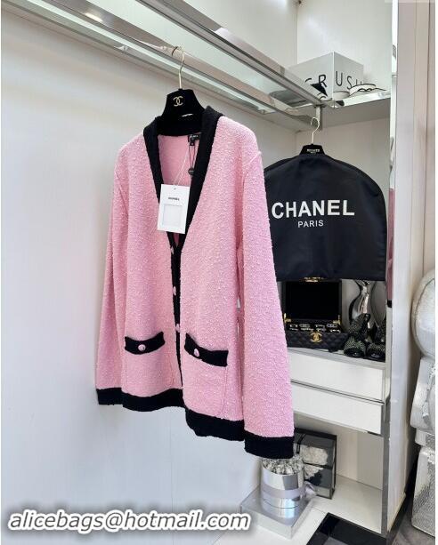 ​Top Design Chanel Wool Cardigan with Belt CH101747 Pink 2024