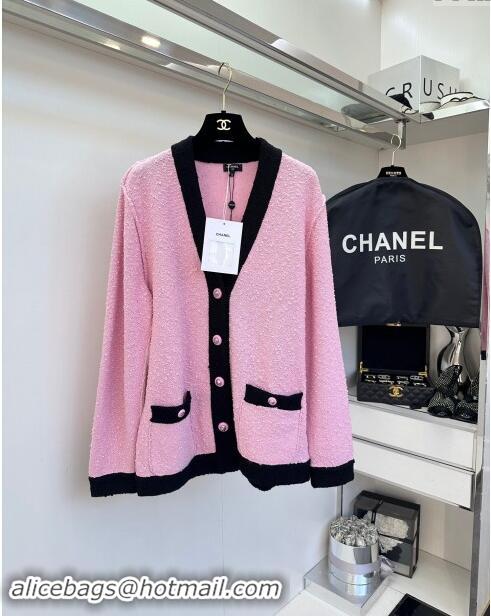 ​Top Design Chanel Wool Cardigan with Belt CH101747 Pink 2024