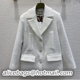 Well Crafted Gucci Tweed Jacket G101803 White 2024