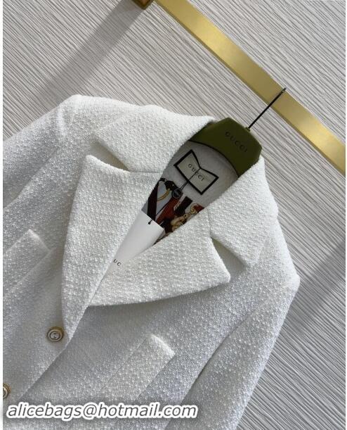 Well Crafted Gucci Tweed Jacket G101803 White 2024