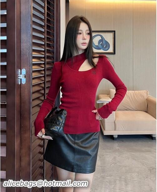 ​Top Grade Dior Miss Dior Knit Sweater D101810 Burgundy 2024