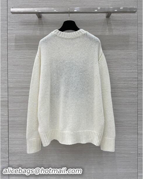 ​Well Crafted Dior Miss Dior Cashmere & Silk Long Sweater CH101813 White 2024