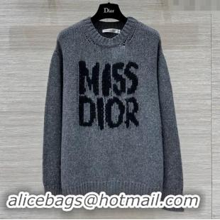 Grade Quality Dior Miss Dior Cashmere & Silk Long Sweater CH101814 Gray 2024