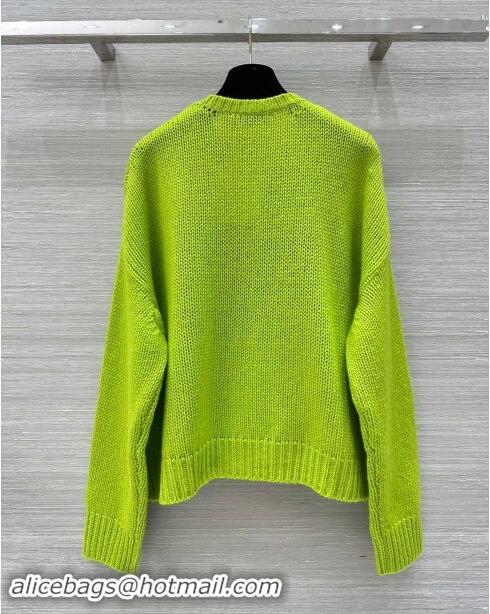 Best Price Dior Miss Dior Cashmere & Silk Oversized Sweater CH101815 Green 2024