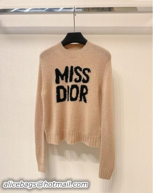 Well Crafted Dior Miss Dior Cashmere & Silk Sweater CH101816 Pale Pink 2024