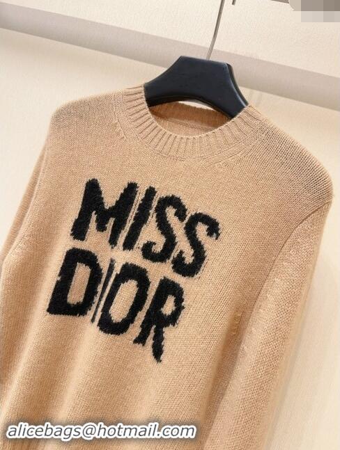 Well Crafted Dior Miss Dior Cashmere & Silk Sweater CH101816 Pale Pink 2024