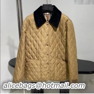 Buy Classic Burberry Padded Jacket B101820 Khaki 2024