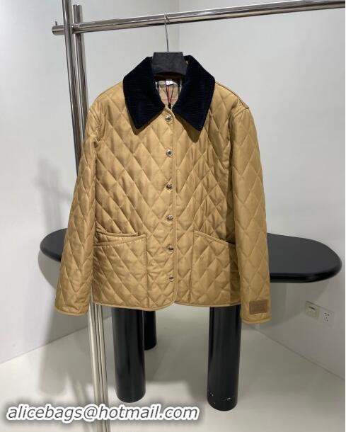 Buy Classic Burberry Padded Jacket B101820 Khaki 2024