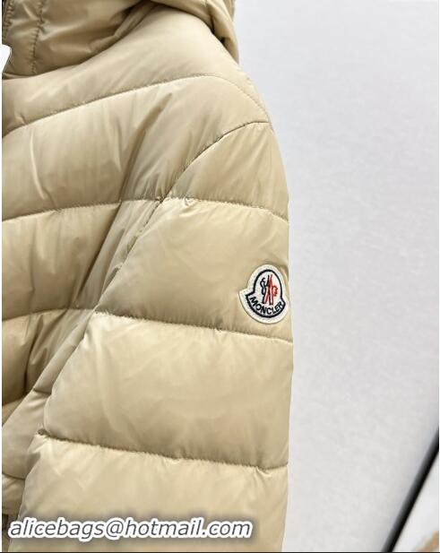 Most Popular Moncler Down Jacket with Belt B101821 Beige 2024