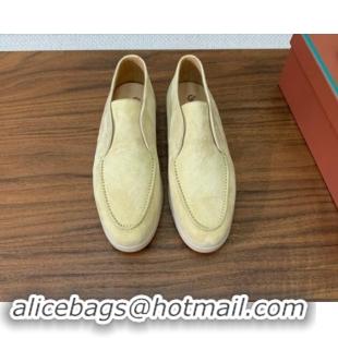 Good Looking Loro Piana Suede High-top Loafers LywYellow 011055