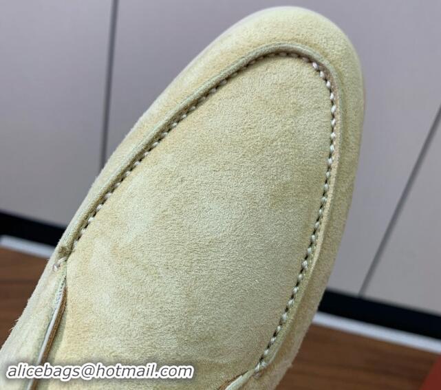 Good Looking Loro Piana Suede High-top Loafers LywYellow 011055