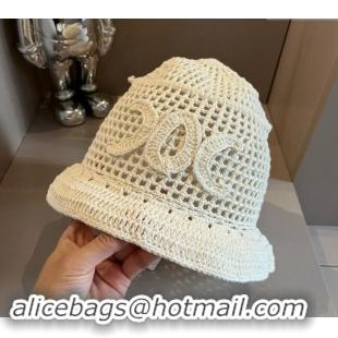 Spot Bulk Celine Knit Bucket Hat 1019014 White 2024