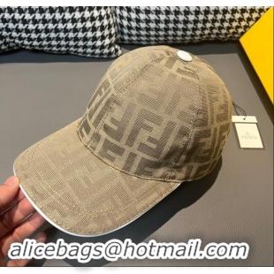 Top Grade Fendi FF Baseball Hat F83027 Brown 2023