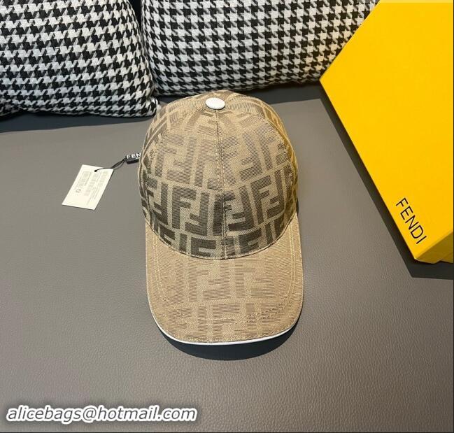 Top Grade Fendi FF Baseball Hat F83027 Brown 2023