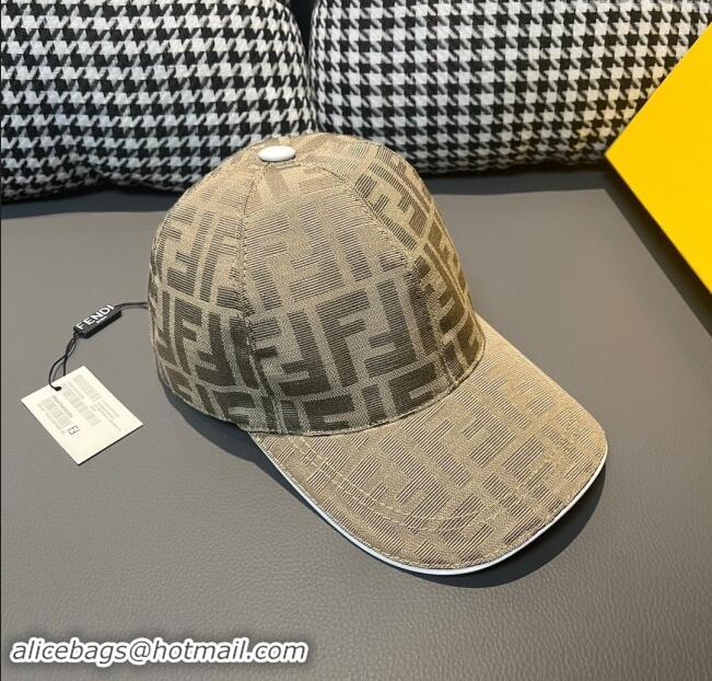 Top Grade Fendi FF Baseball Hat F83027 Brown 2023