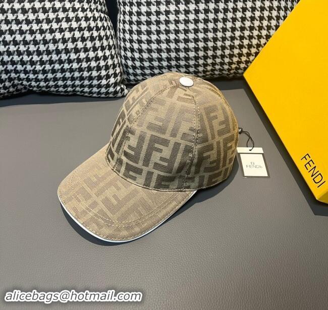 Top Grade Fendi FF Baseball Hat F83027 Brown 2023