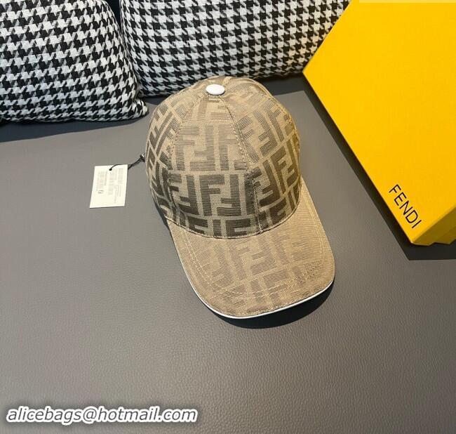 Top Grade Fendi FF Baseball Hat F83027 Brown 2023